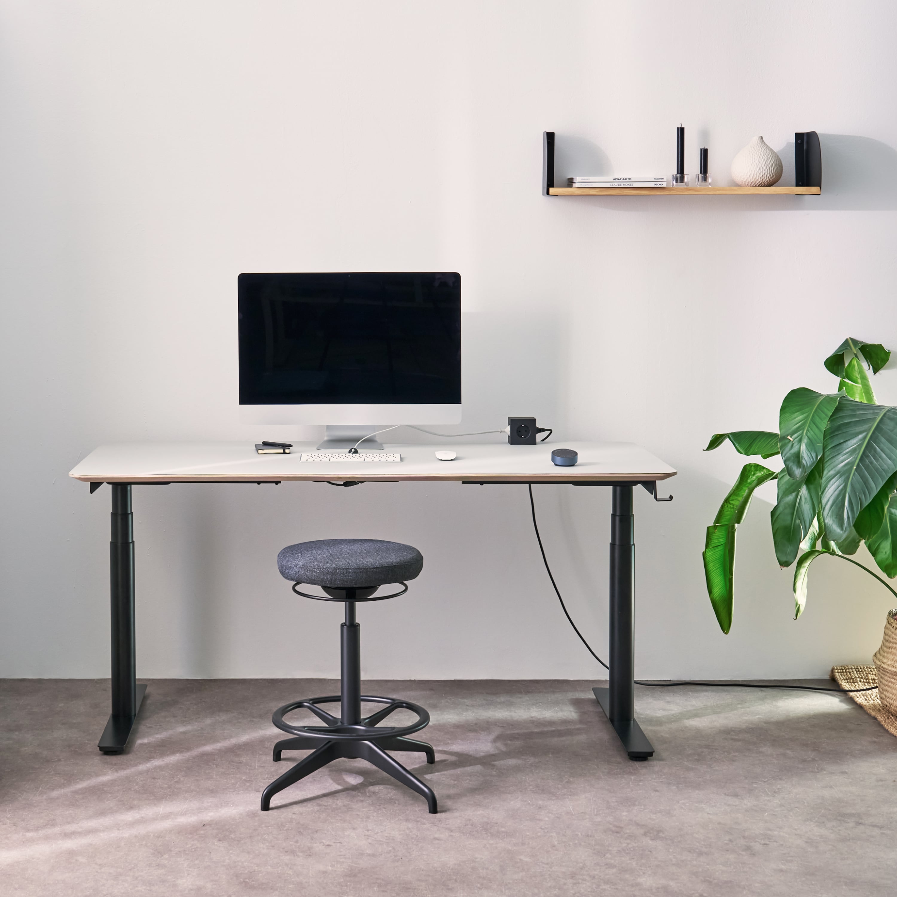 Armazón de mesa redonda regulable en altura