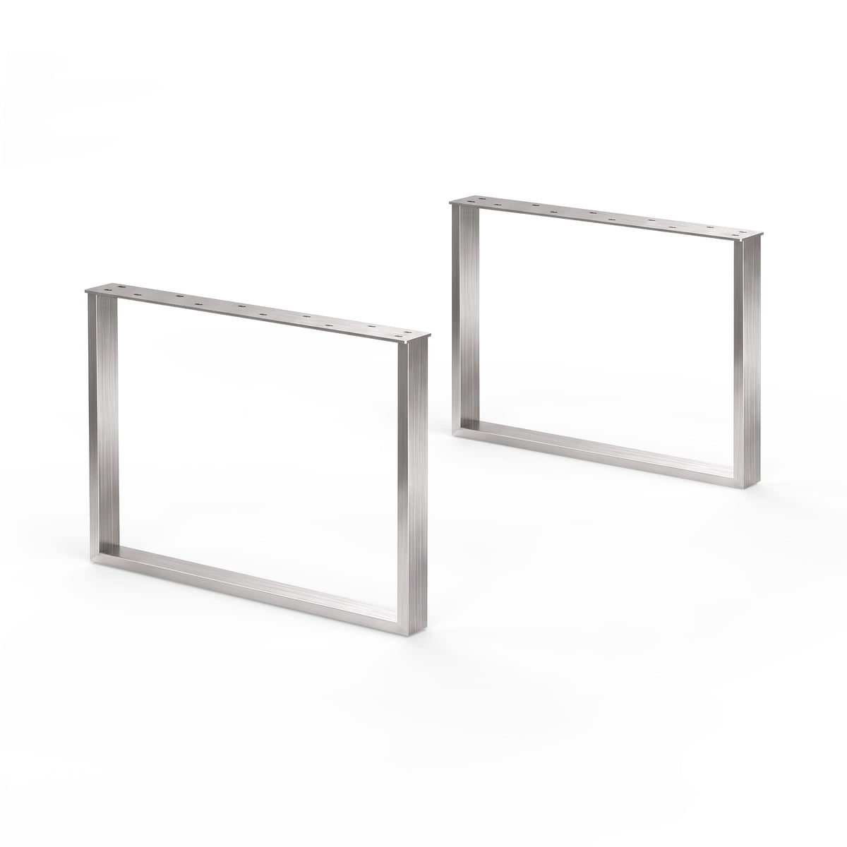 Juego de 2 correderas para muebles RECHTECK - acero inoxidable