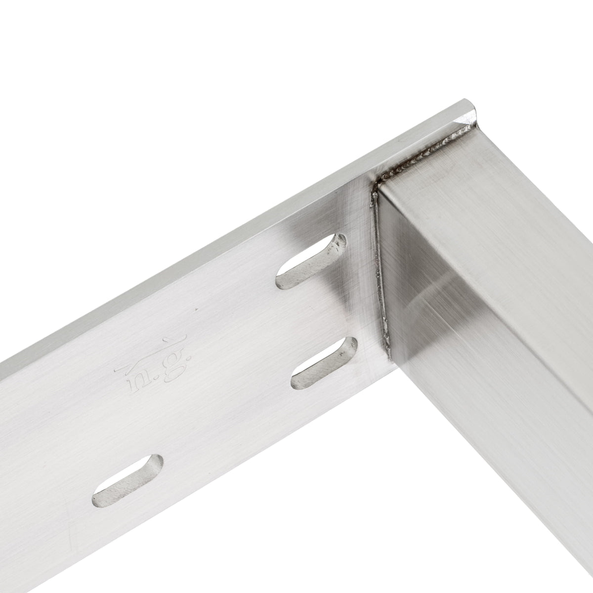Juego de 2 correderas para muebles RECHTECK - acero inoxidable