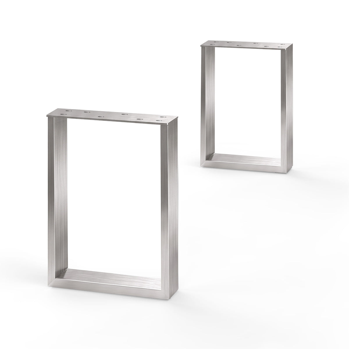 Juego de 2 correderas para muebles RECHTECK - acero inoxidable