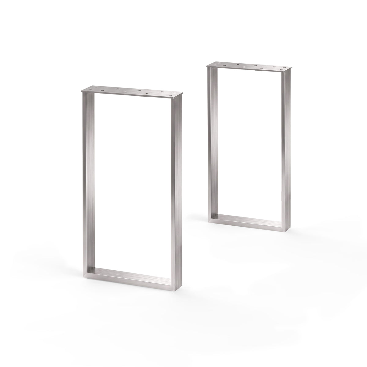 Juego de 2 correderas para muebles RECHTECK - acero inoxidable