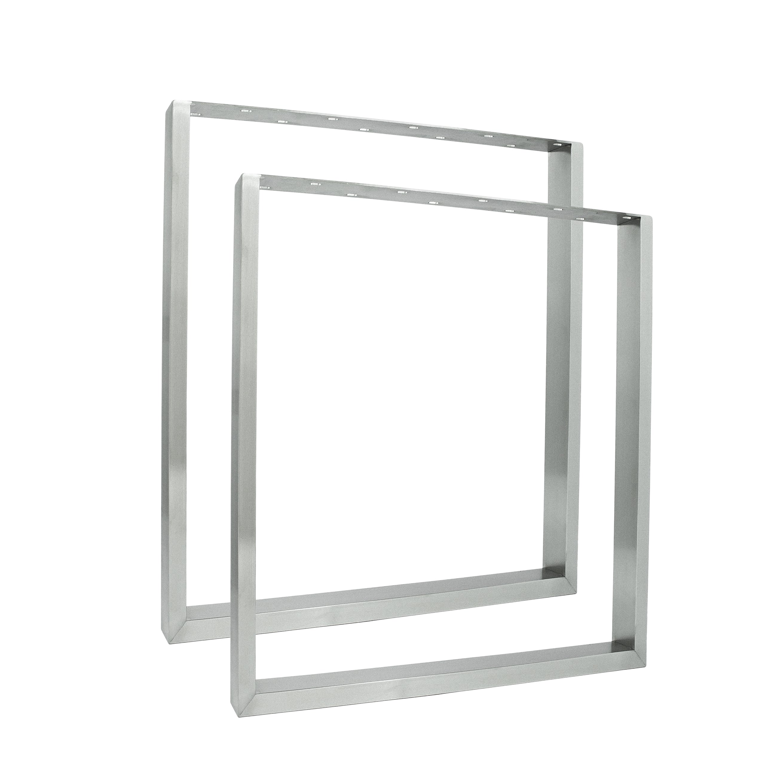 Juego de 2 correderas para muebles RECHTECK - acero inoxidable