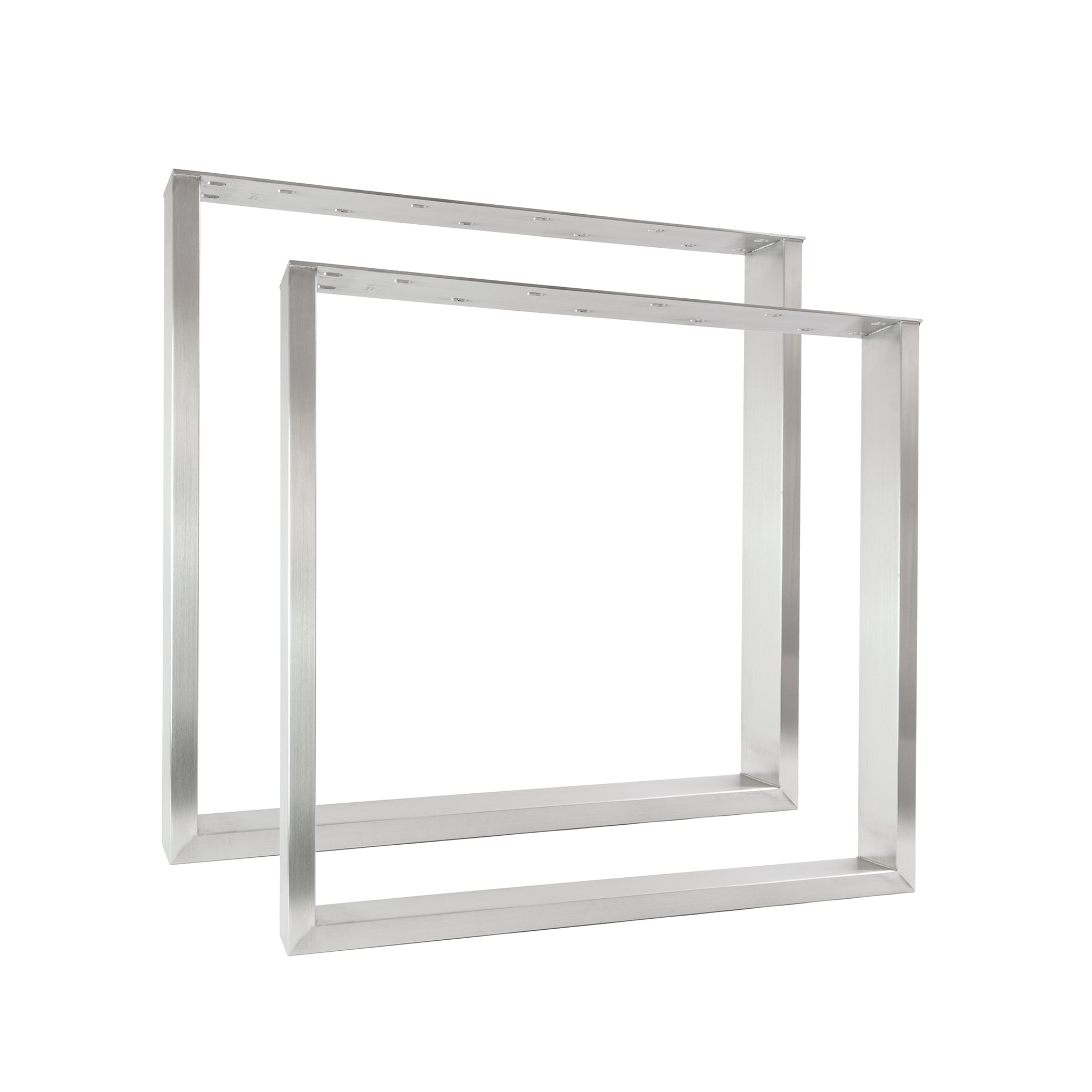 Juego de 2 correderas para muebles RECHTECK - acero inoxidable