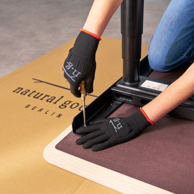 Height-adjustable table frame ECKIG