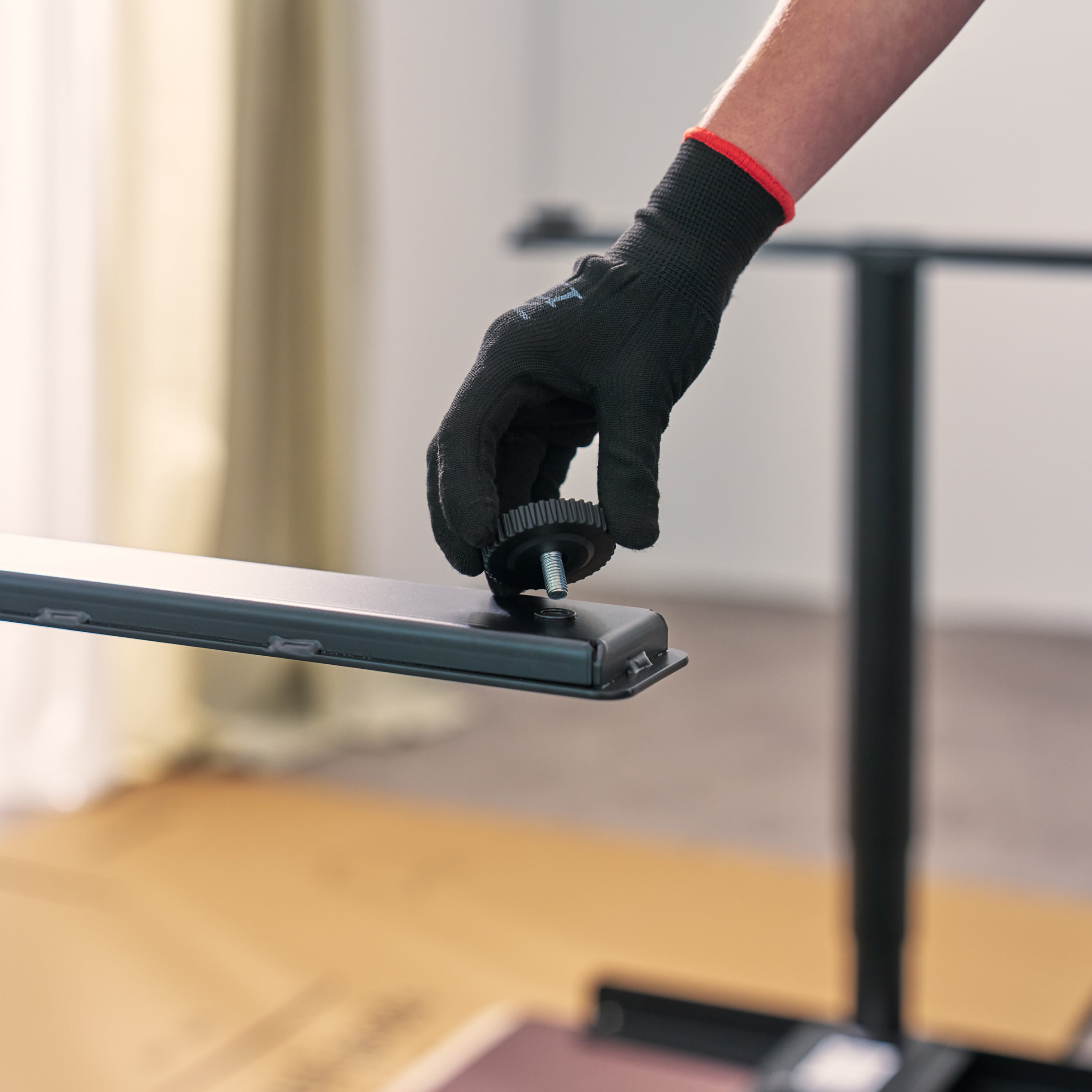 Height-adjustable table frame ECKIG