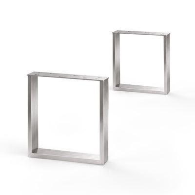 Juego de 2 correderas para muebles RECHTECK - acero inoxidable