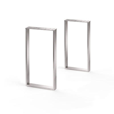 Juego de 2 correderas para muebles RECHTECK - acero inoxidable