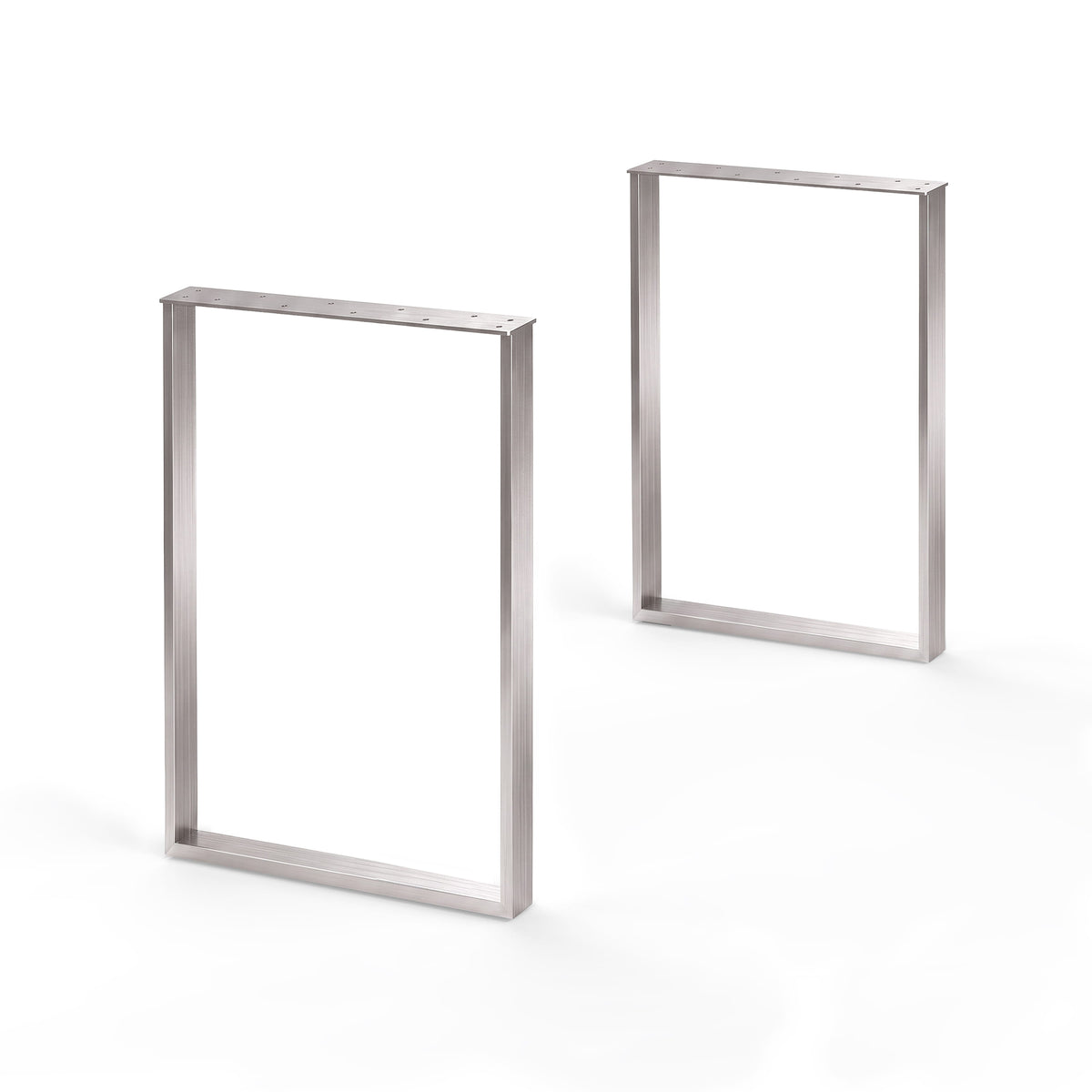 Juego de 2 correderas para muebles RECHTECK - acero inoxidable
