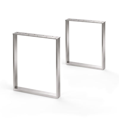 Juego de 2 correderas para muebles RECHTECK - acero inoxidable