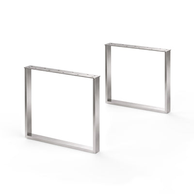 Juego de 2 correderas para muebles RECHTECK - acero inoxidable