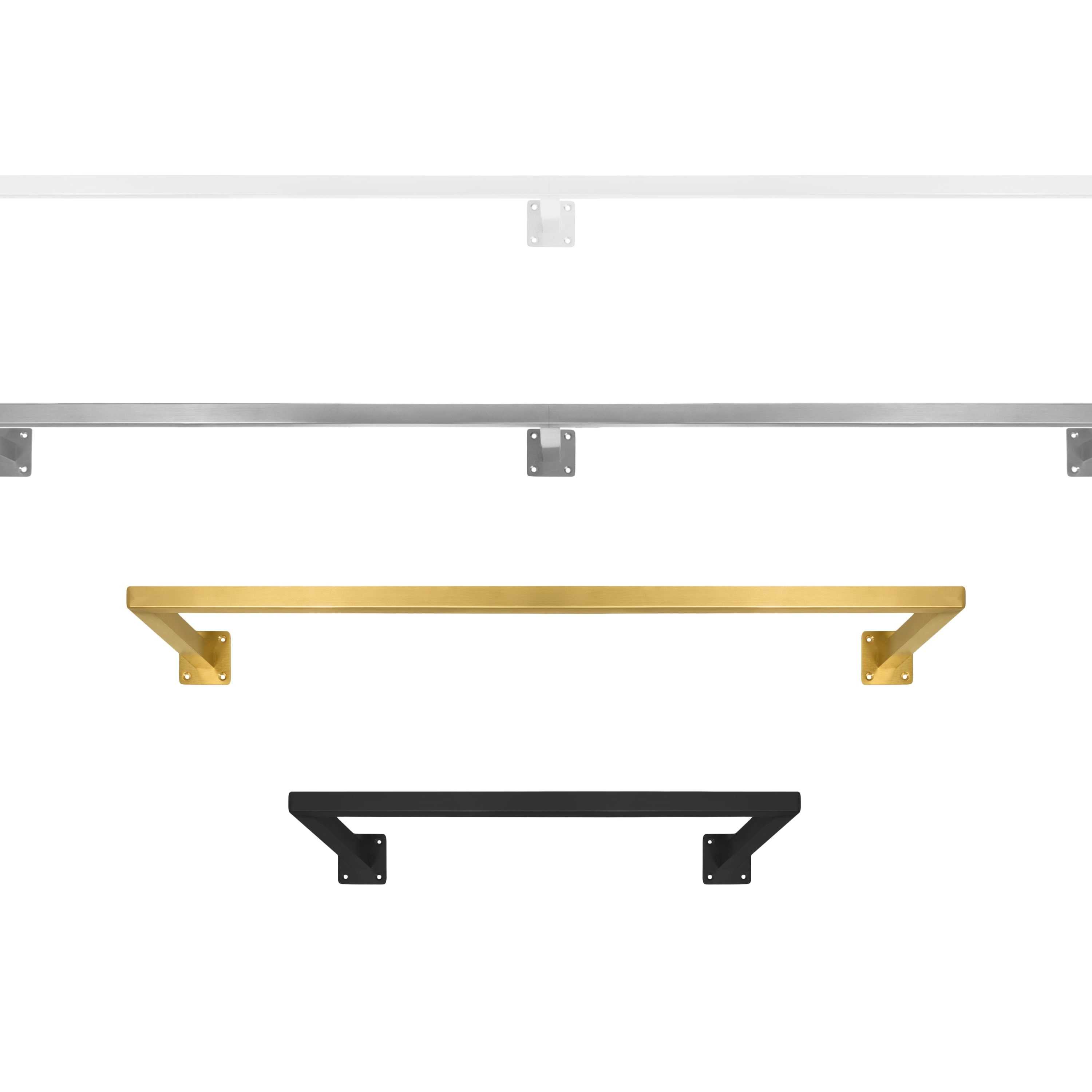 Kleiderstange RECHTECK Wand