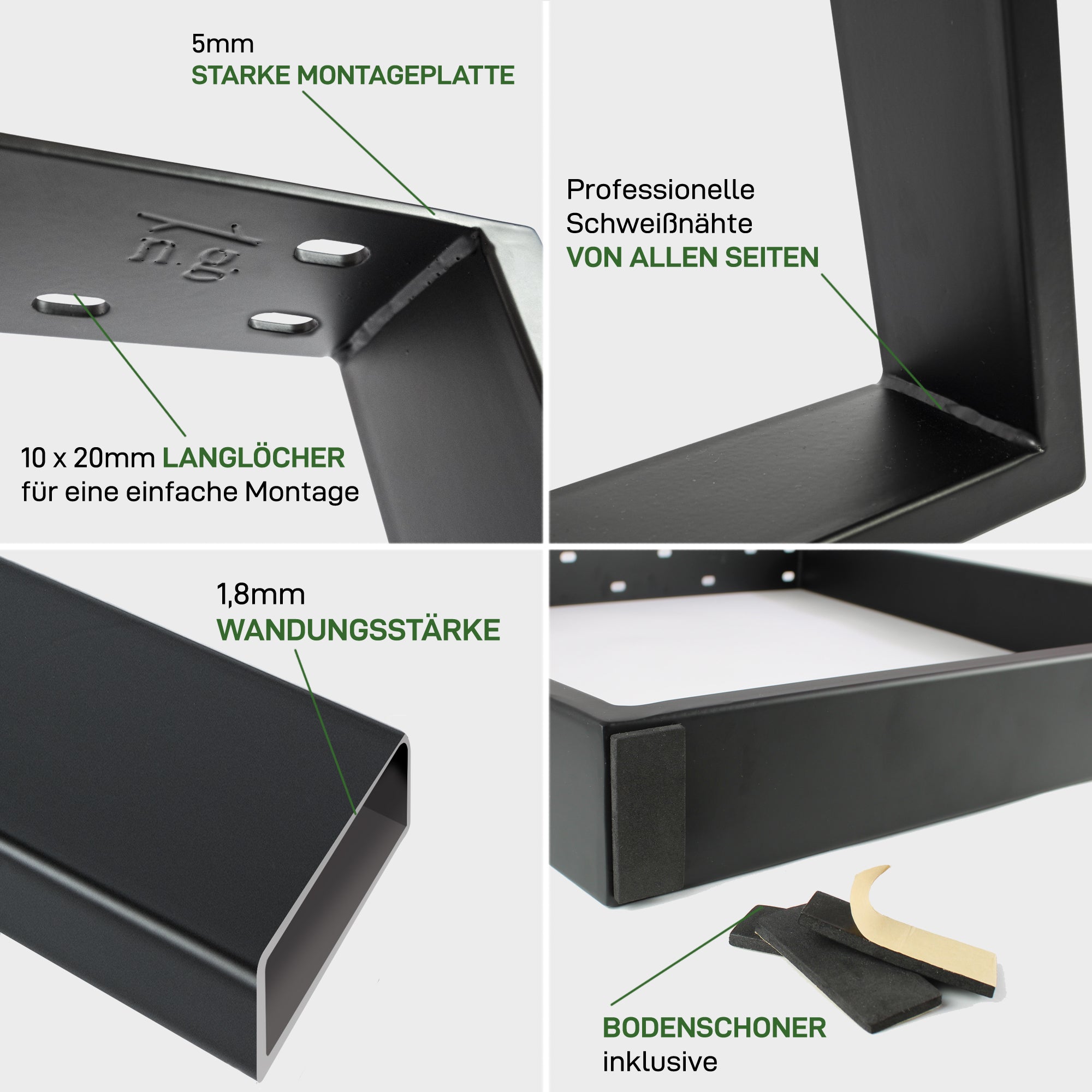 Juego de 2 correderas para muebles V-FORM