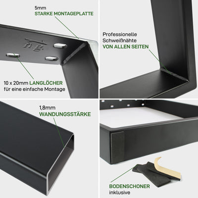 Juego de 2 correderas para muebles V-FORM