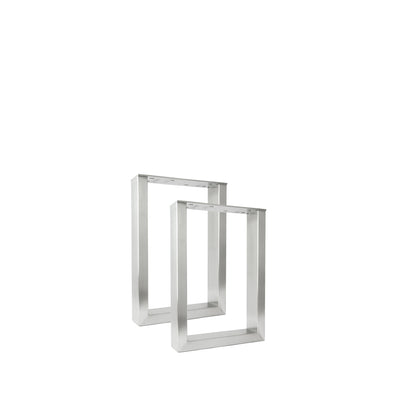 Juego de 2 correderas para muebles RECHTECK - acero inoxidable