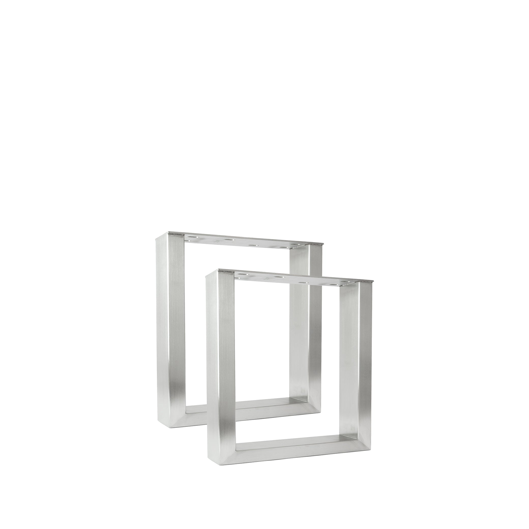 Juego de 2 correderas para muebles RECHTECK - acero inoxidable