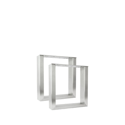 Juego de 2 correderas para muebles RECHTECK - acero inoxidable