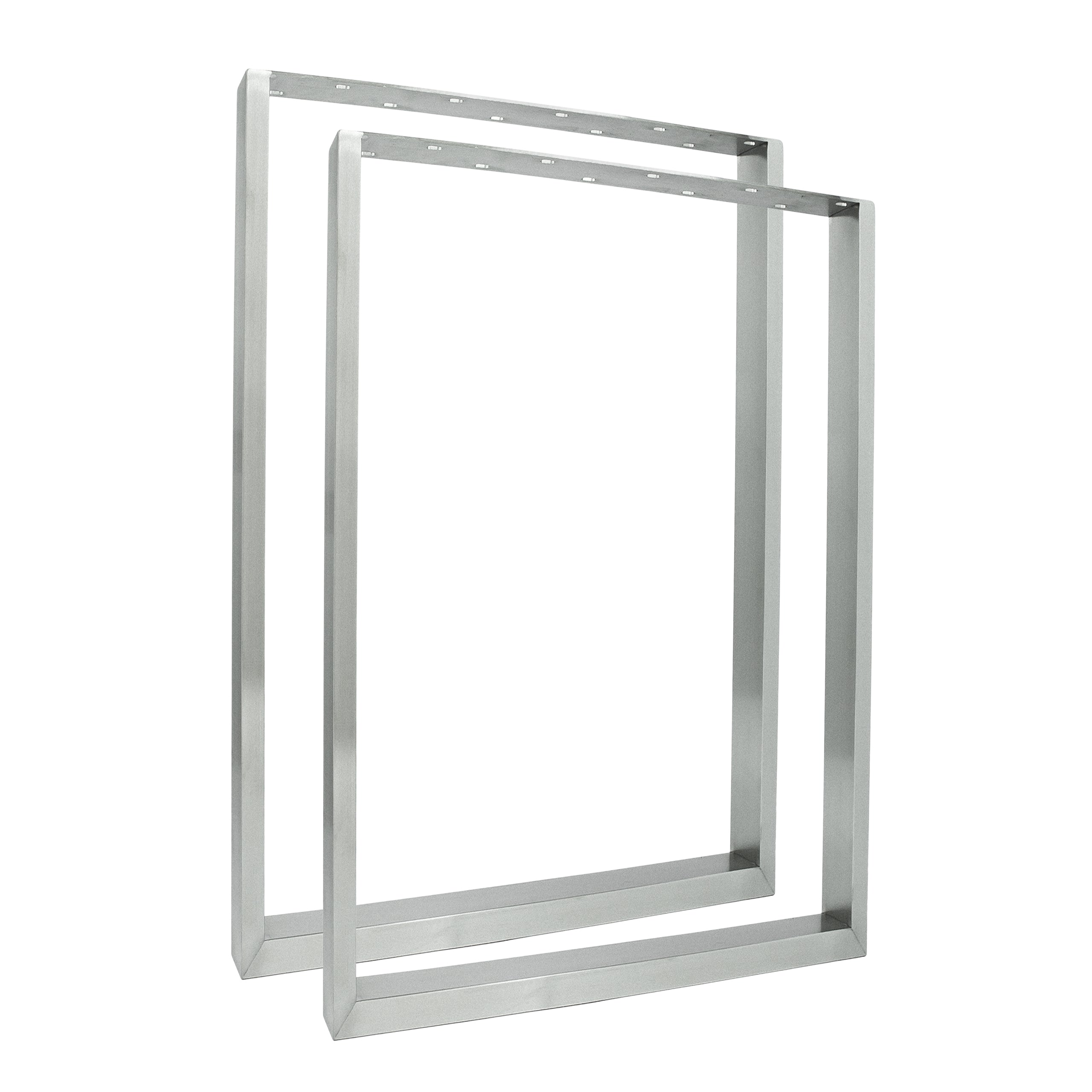 Juego de 2 correderas para muebles RECHTECK - acero inoxidable