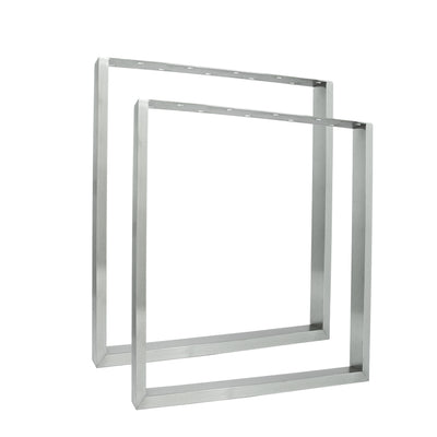 Juego de 2 correderas para muebles RECHTECK - acero inoxidable
