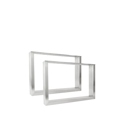 Juego de 2 correderas para muebles RECHTECK - acero inoxidable