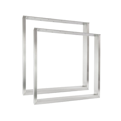 Juego de 2 correderas para muebles RECHTECK - acero inoxidable