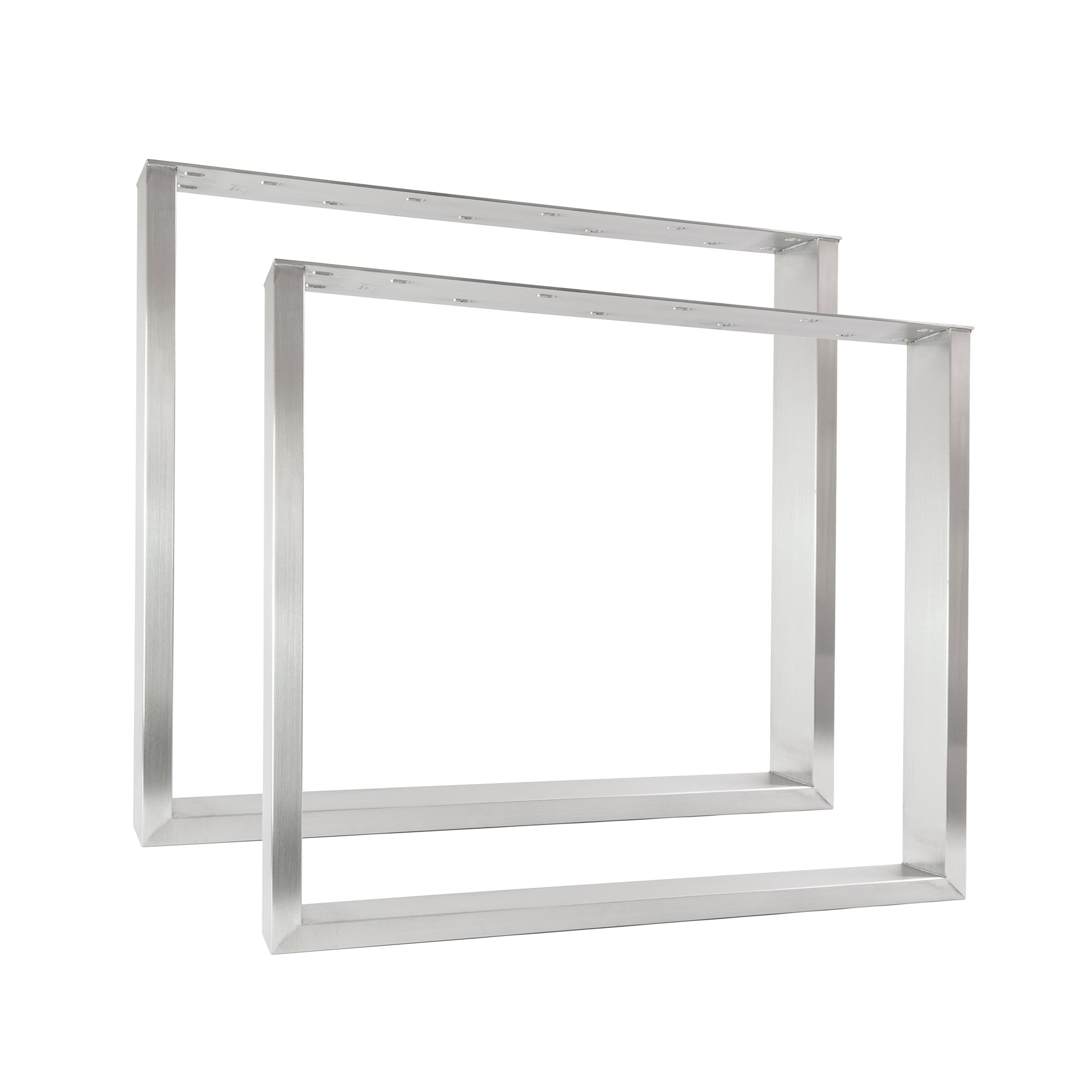 Juego de 2 correderas para muebles RECHTECK - acero inoxidable