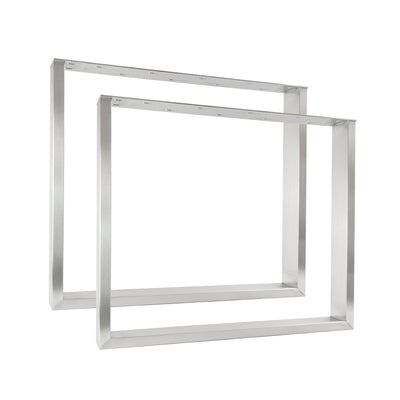 Juego de 2 correderas para muebles RECHTECK - acero inoxidable