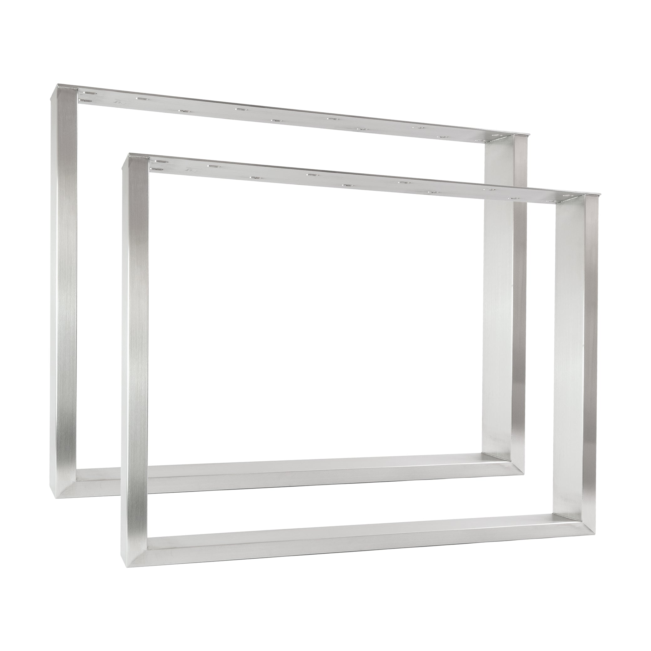 Juego de 2 correderas para muebles RECHTECK - acero inoxidable