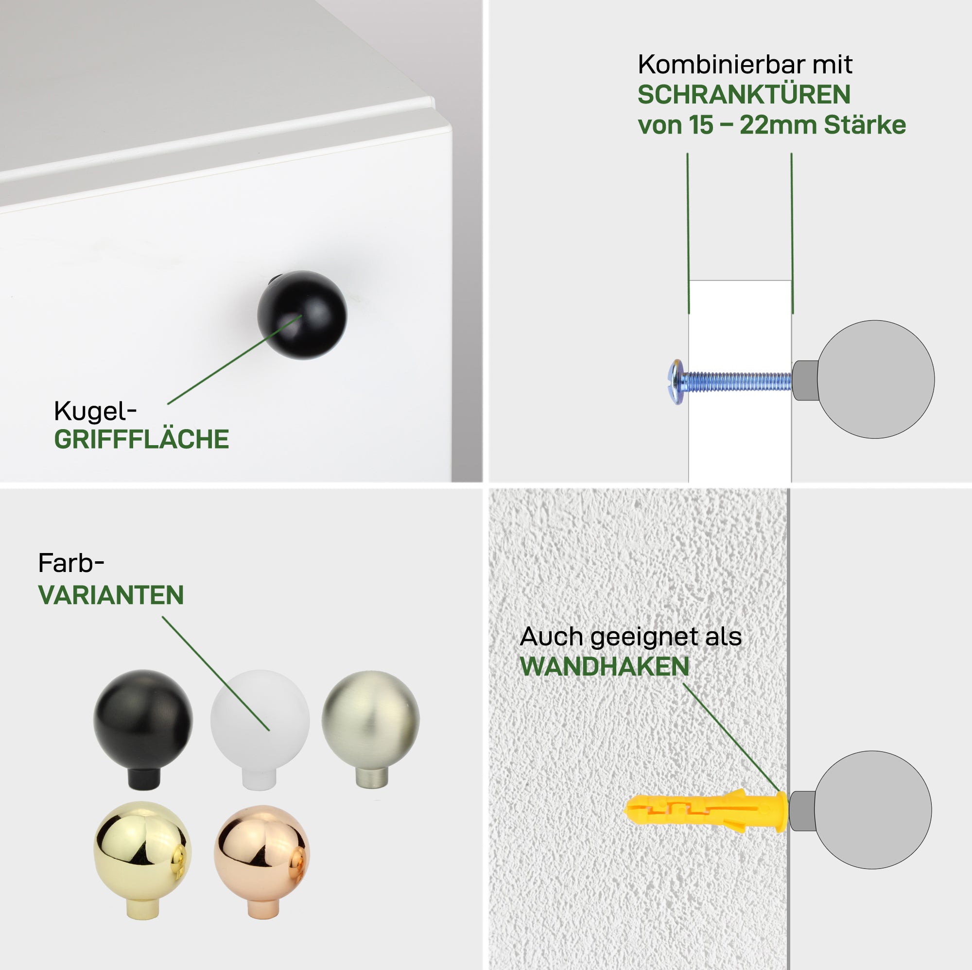 Tirador para muebles BALL