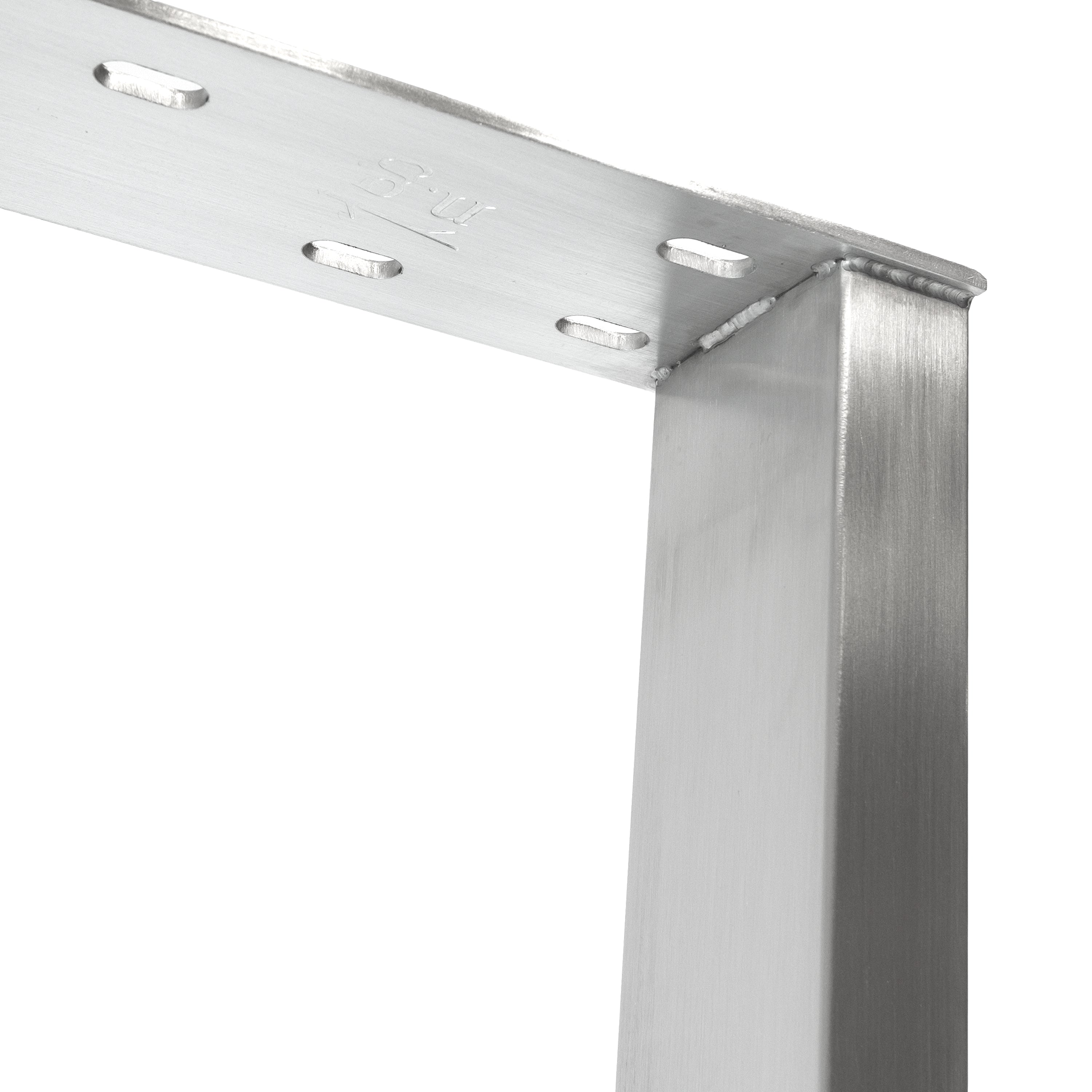 Juego de 2 correderas para muebles RECHTECK - acero inoxidable