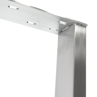 Juego de 2 correderas para muebles RECHTECK - acero inoxidable