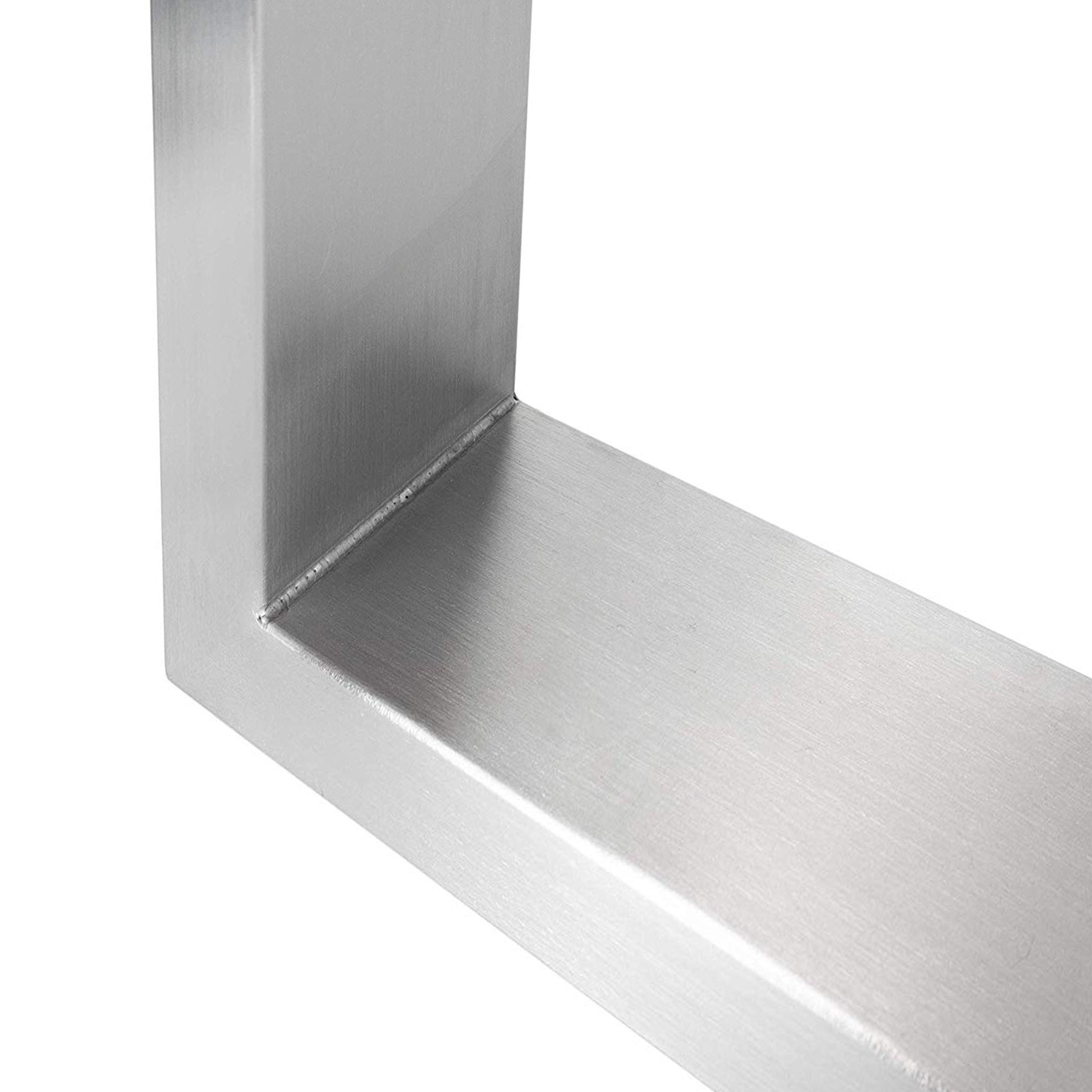 Juego de 2 correderas para muebles RECHTECK - acero inoxidable