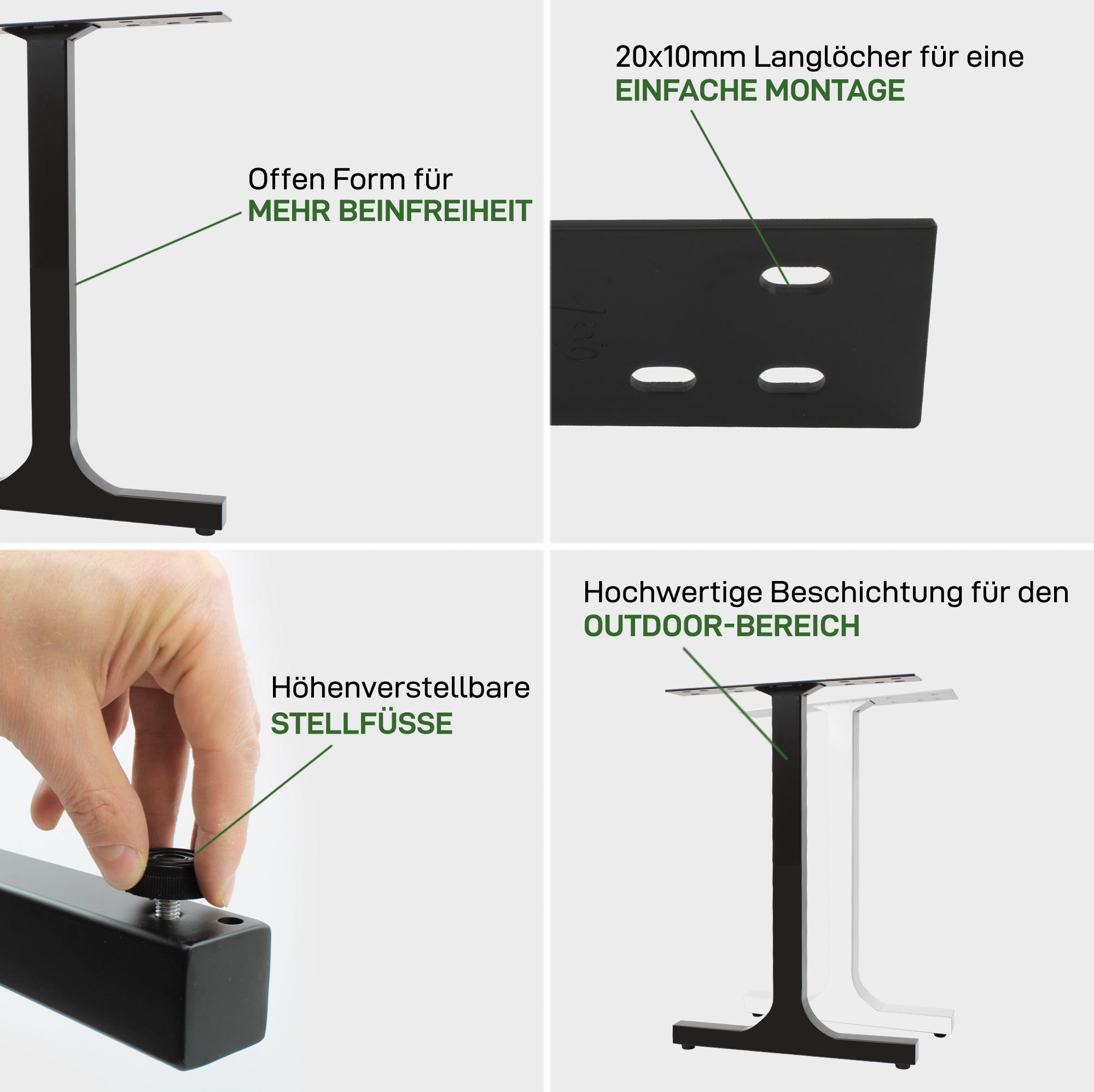Juego de 2 correderas para muebles H-FORM