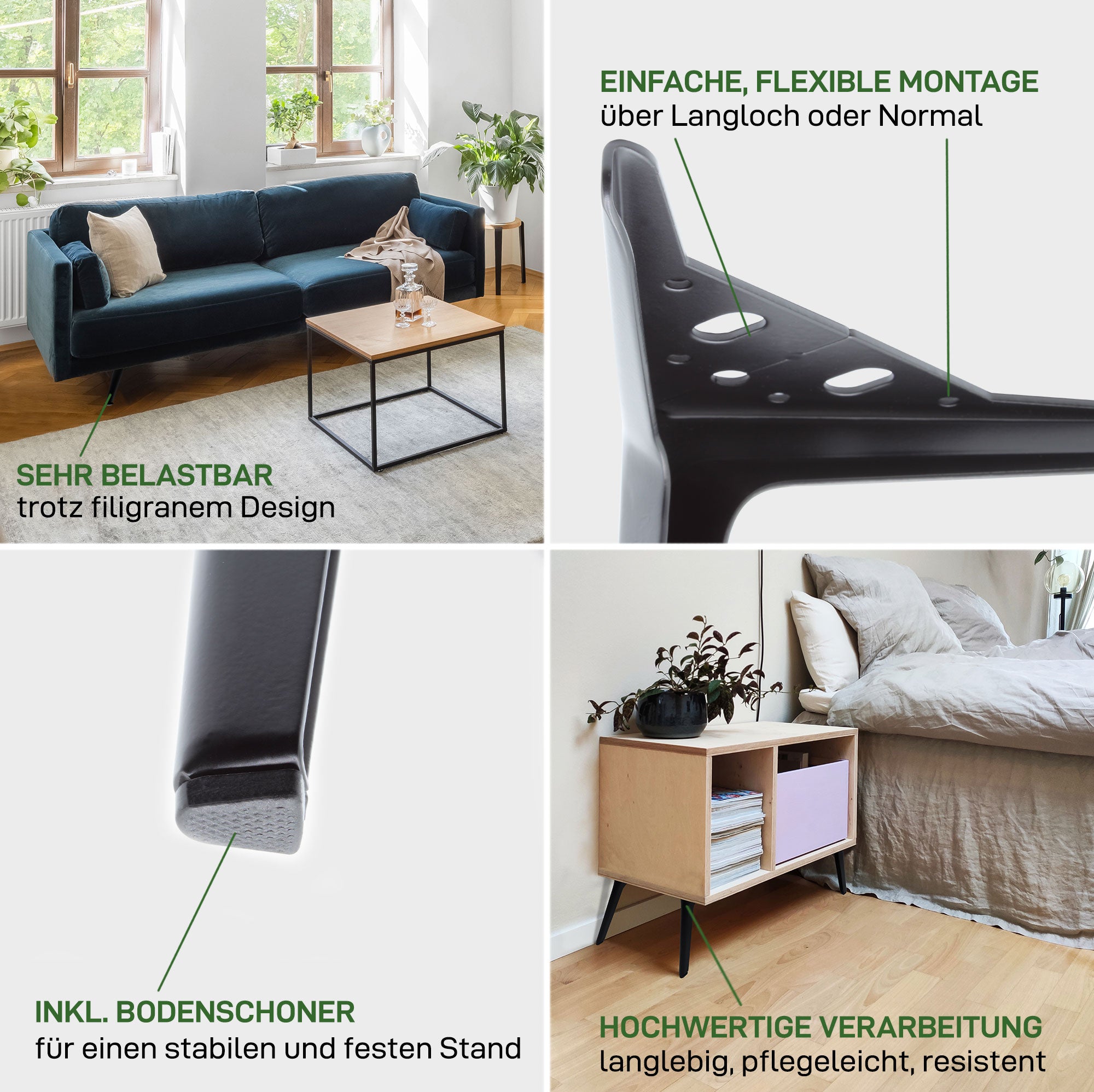 Juego de 4 pies de mueble TRIANGLE