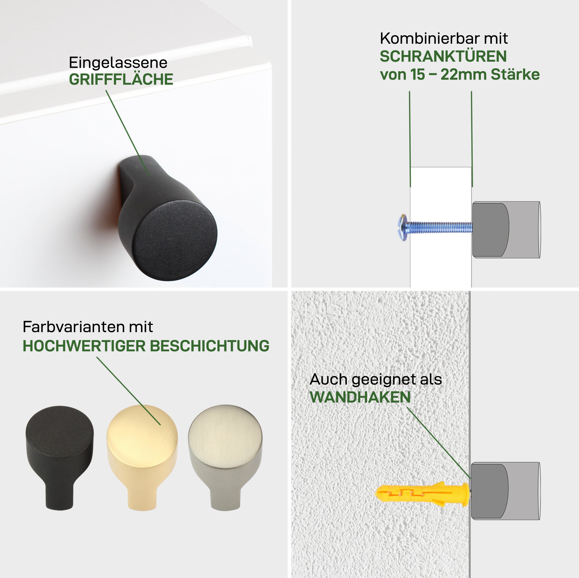 Tirador para muebles KNOPF