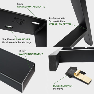 Juego de 2 correderas para muebles A-FORM