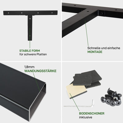 Juego de 2 correderas para muebles T-FORM